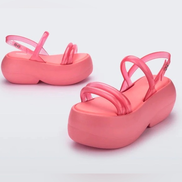 Melissa Air Bubble Platform Sandals Pink 8 - Picture 1 of 8